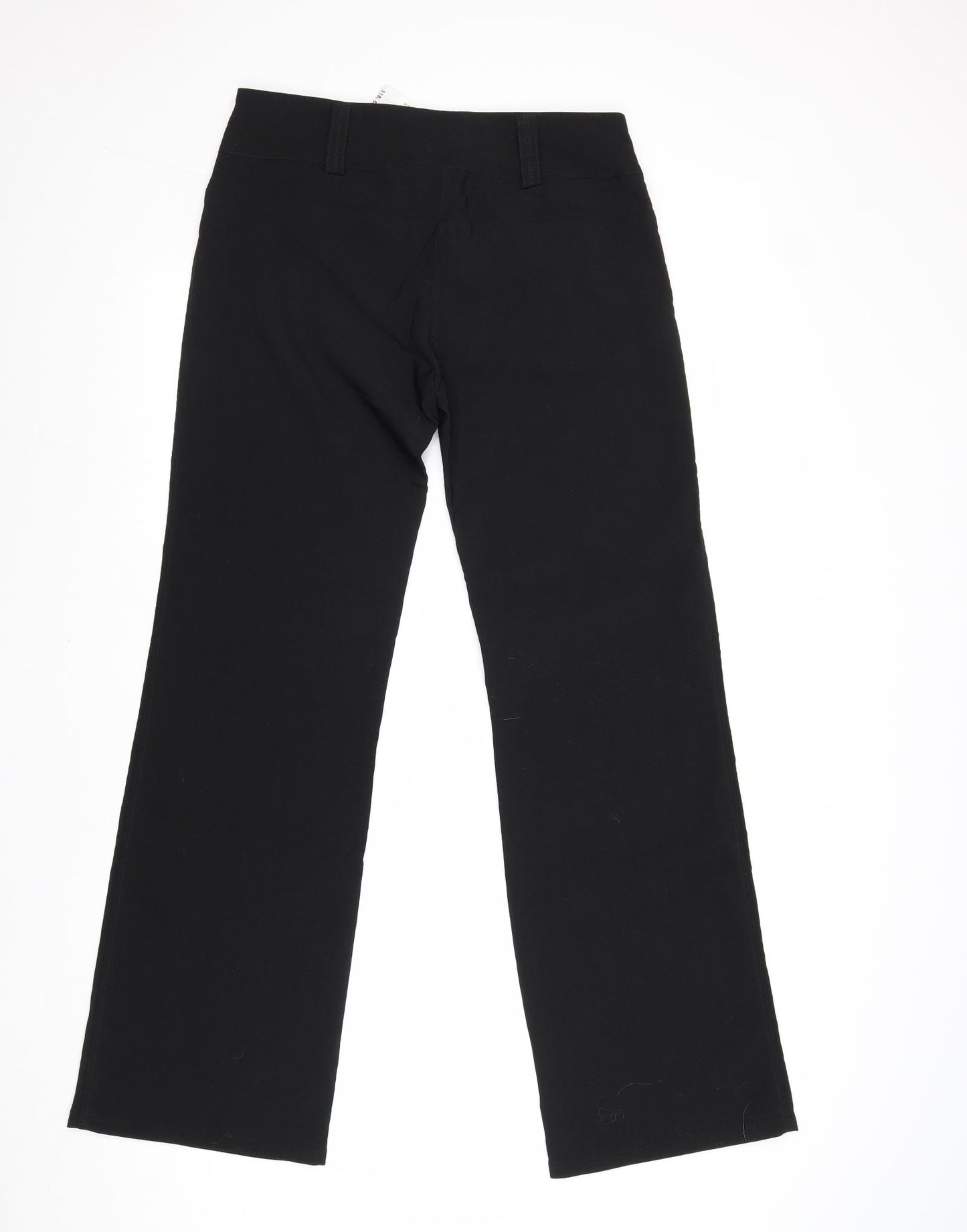Ambiance Womens Black Polyester Trousers Size L Regular Zip
