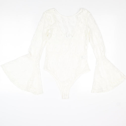 Seewe Womens Ivory Polyamide Bodysuit One-Piece Size S Snap - Size S-M