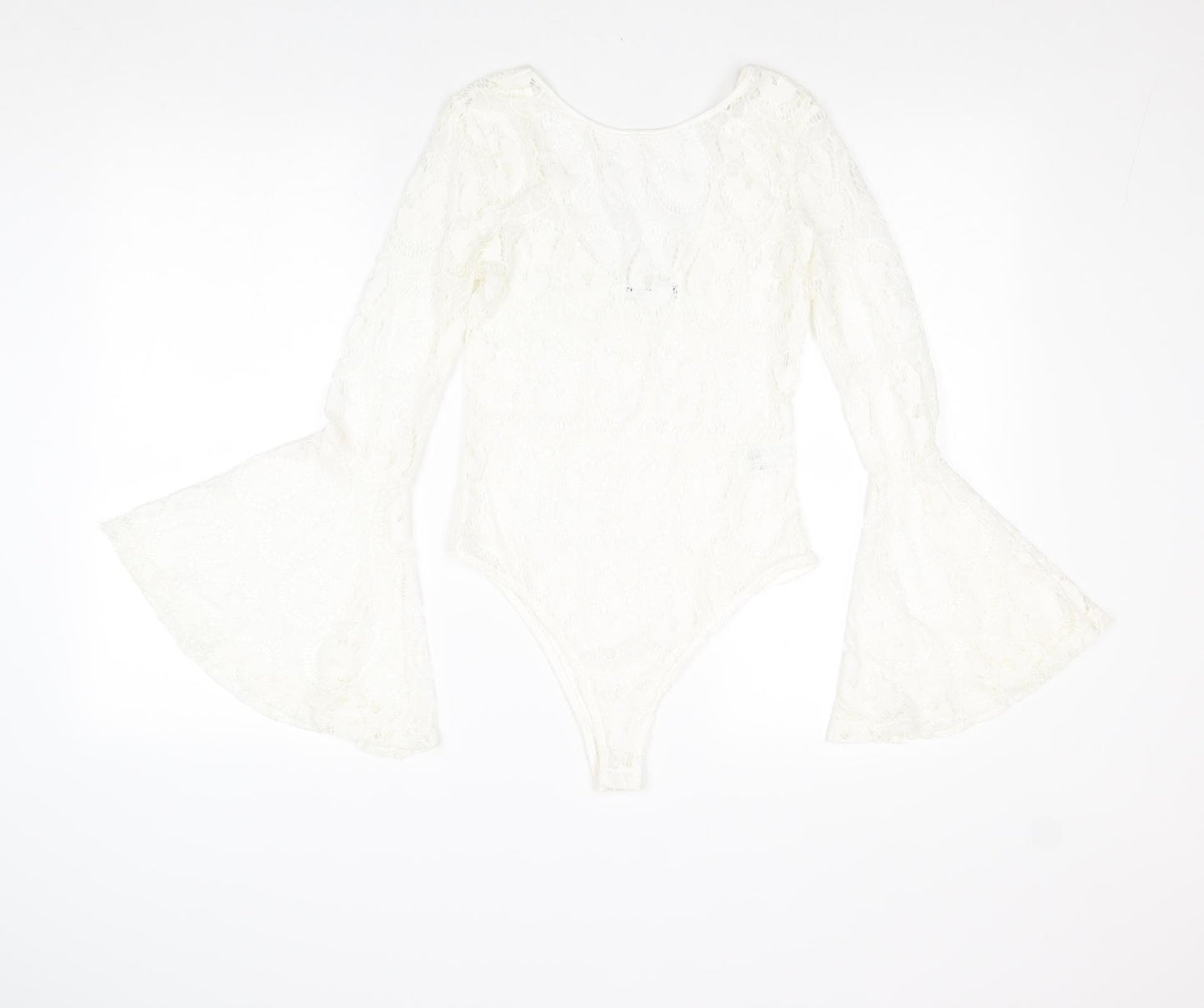 Seewe Womens Ivory Polyamide Bodysuit One-Piece Size S Snap - Size S-M
