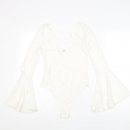 Seewe Womens Ivory Polyamide Bodysuit One-Piece Size S Snap - Size S-M