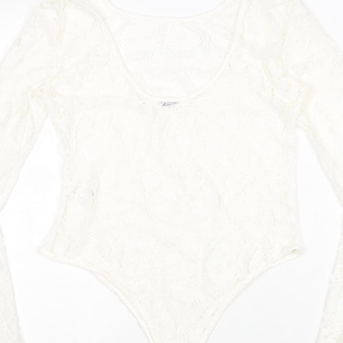 Seewe Womens Ivory Polyamide Bodysuit One-Piece Size S Snap - Size S-M