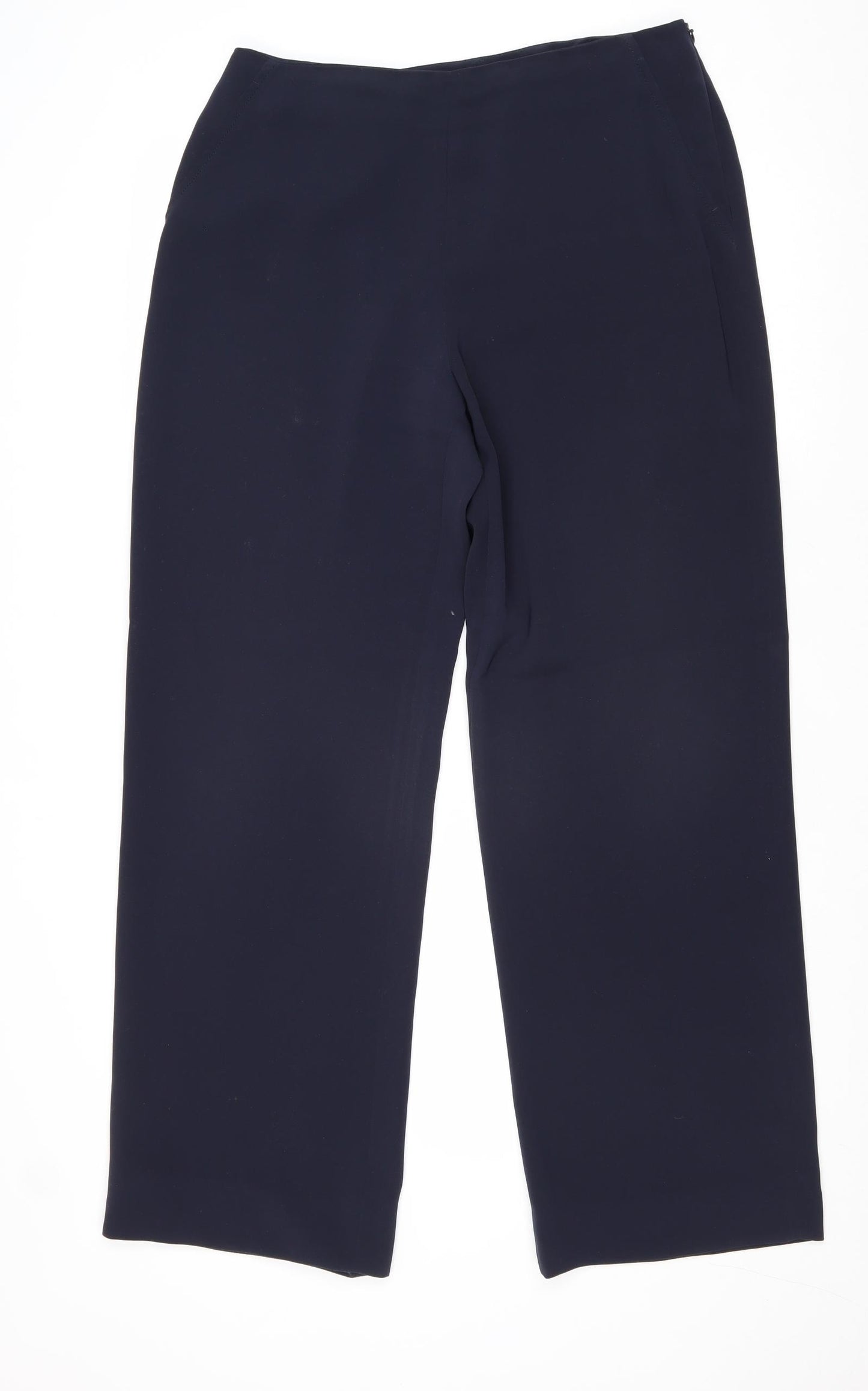 Debenhams Womens Blue Polyester Trousers Size 14 Regular Zip