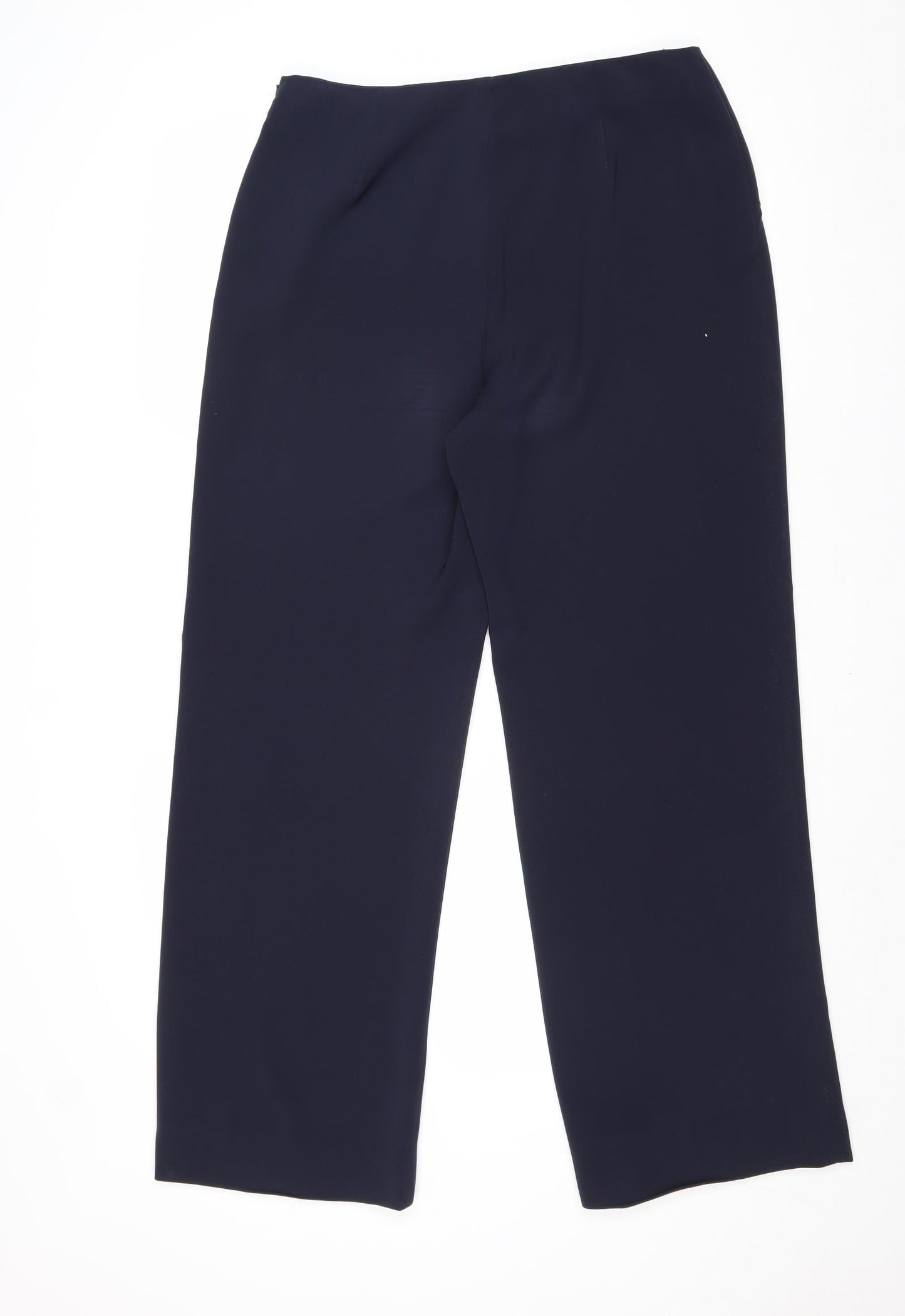 Debenhams Womens Blue Polyester Trousers Size 14 Regular Zip