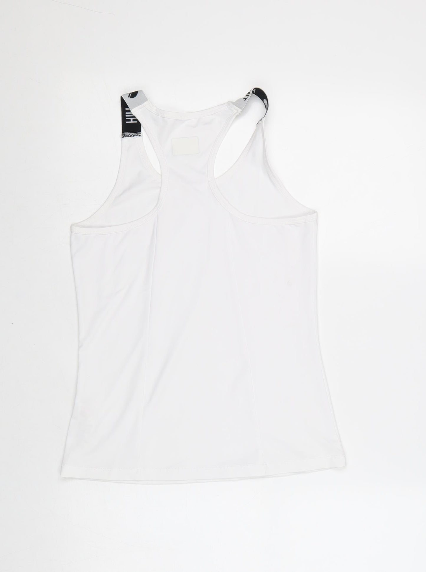 HIIT Womens White Polyester Basic Tank Size 8 Round Neck Pullover