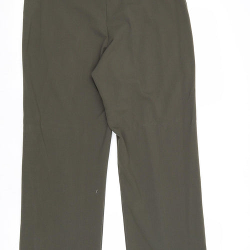 Autonomy Womens Green Polyester Trousers Size 10 Regular