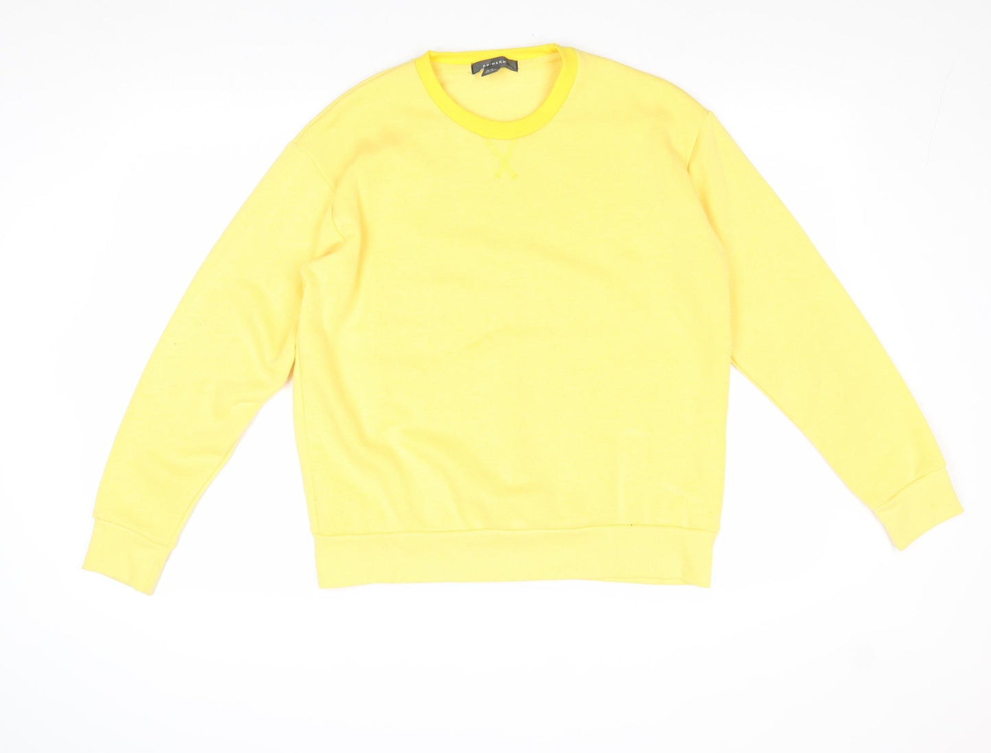 Primark Womens Yellow Polyester Pullover Sweatshirt Size 10 Pullover - Size 10-12