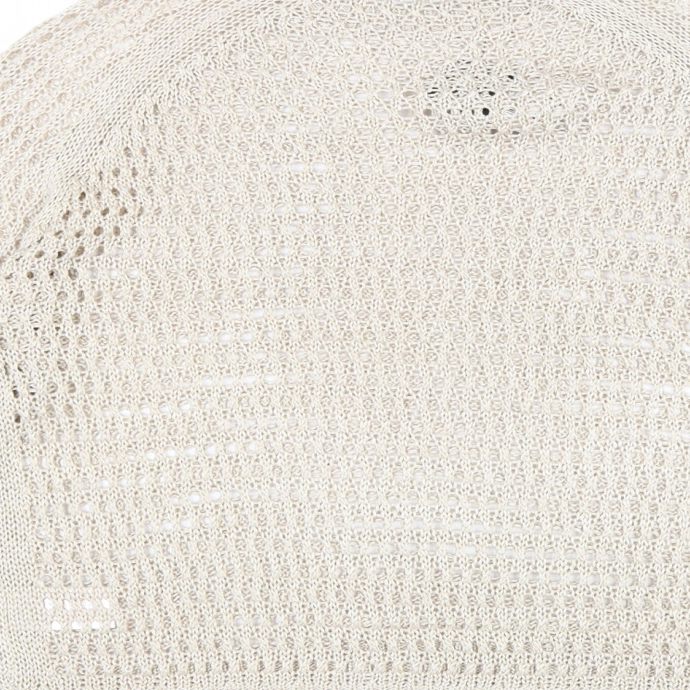 Peacocks Womens Gold Round Neck Acrylic Pullover Jumper Size M