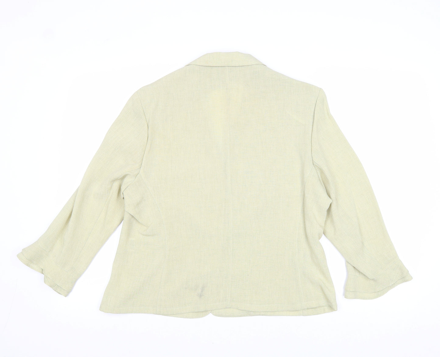 Gold Womens Yellow Jacket Blazer Size 16 Buckle