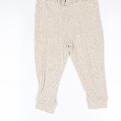 Disney Girls Beige Viscose Jogger Leggings Size 18-24 Months Pullover