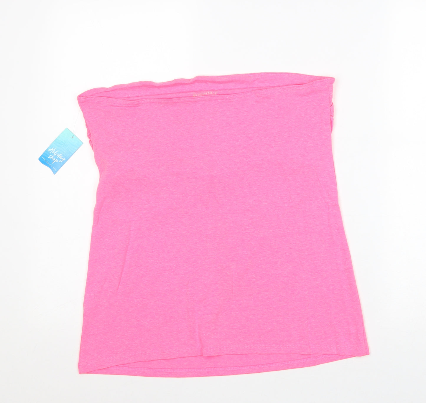 Holiday Shop Womens Pink Polyester Basic Tank Size 16 Off the Shoulder