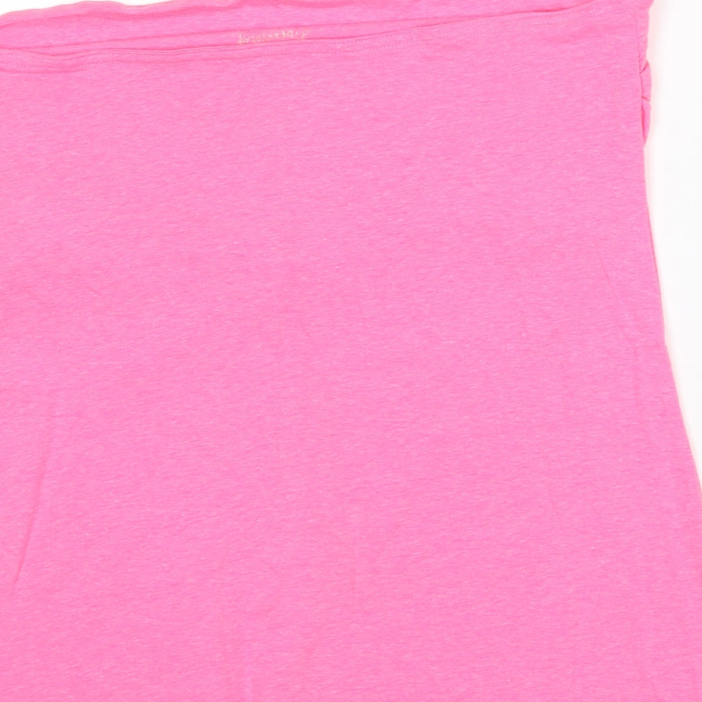 Holiday Shop Womens Pink Polyester Basic Tank Size 16 Off the Shoulder