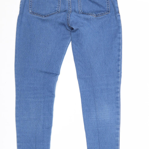 Denim & Co. Womens Blue Cotton Skinny Jeans Size 10 Regular Zip