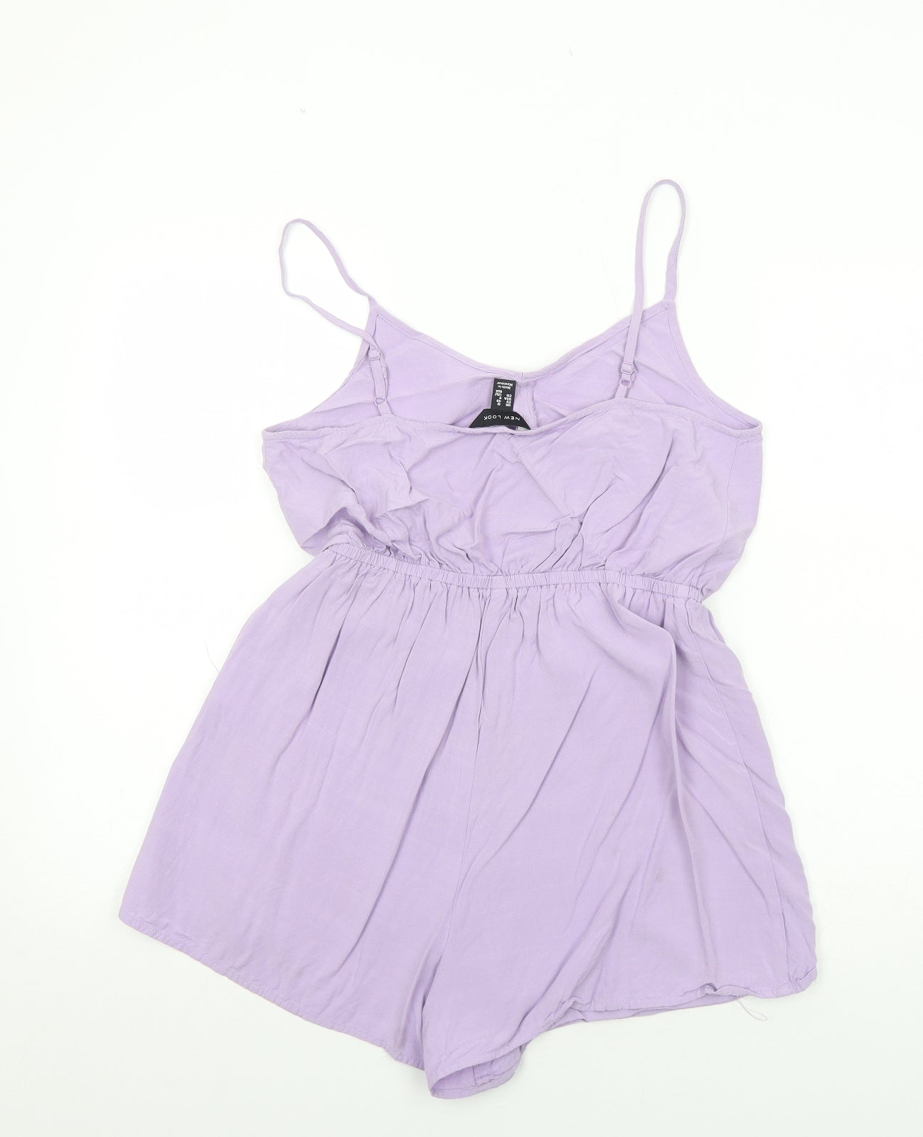 New Look Womens Purple Viscose Playsuit One-Piece Size 12 Pullover