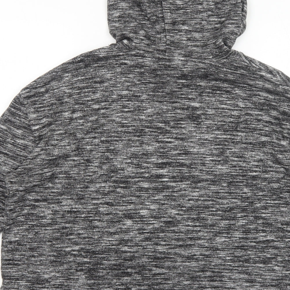 Papaya Womens Grey Viscose Pullover Hoodie Size M Pullover