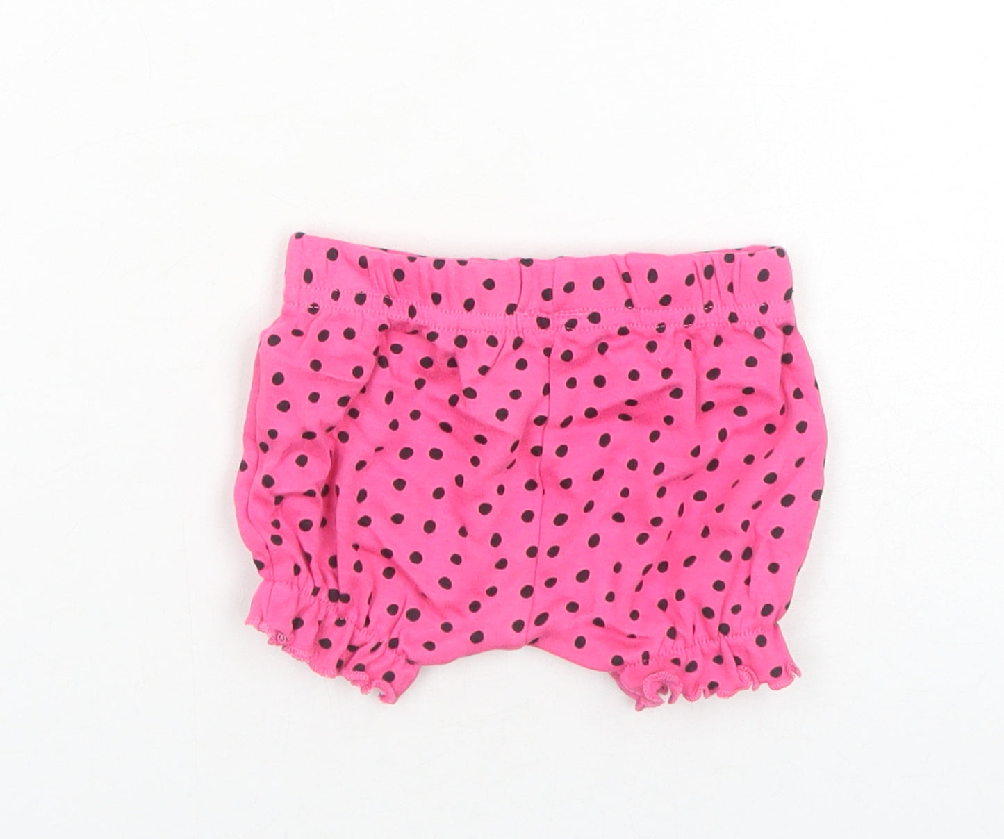 PEP&CO Girls Pink Polka Dot Cotton Cropped Trousers Size 3-6 Months Pullover - Shorts