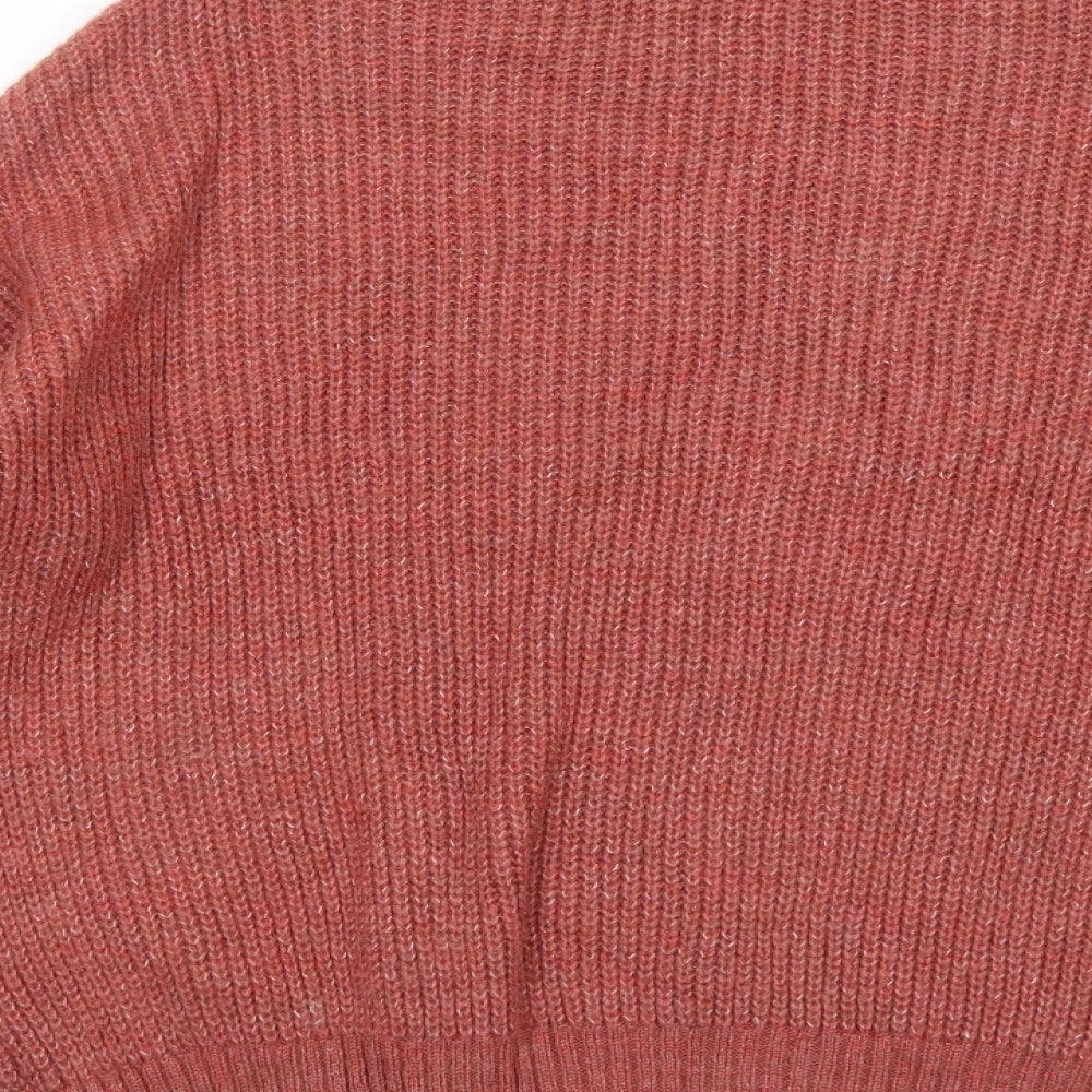 NEXT Womens Red Round Neck Acrylic Pullover Jumper Size M