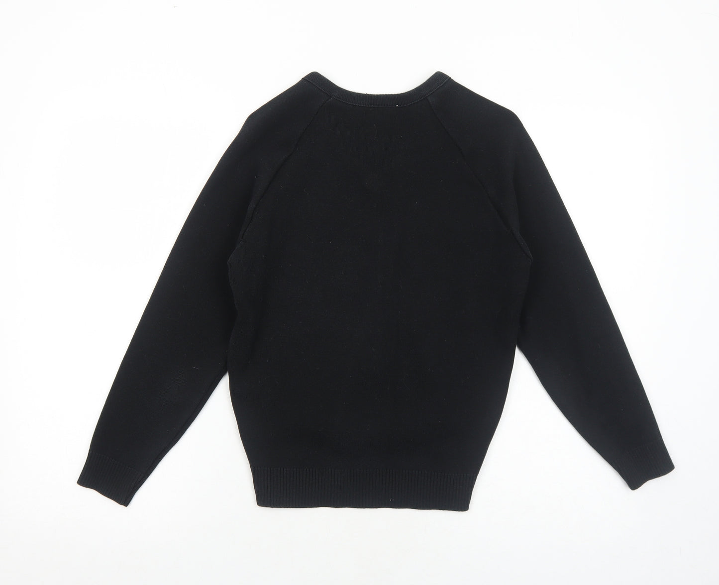 Bonner Womens Black V-Neck Acrylic Pullover Jumper Size 6