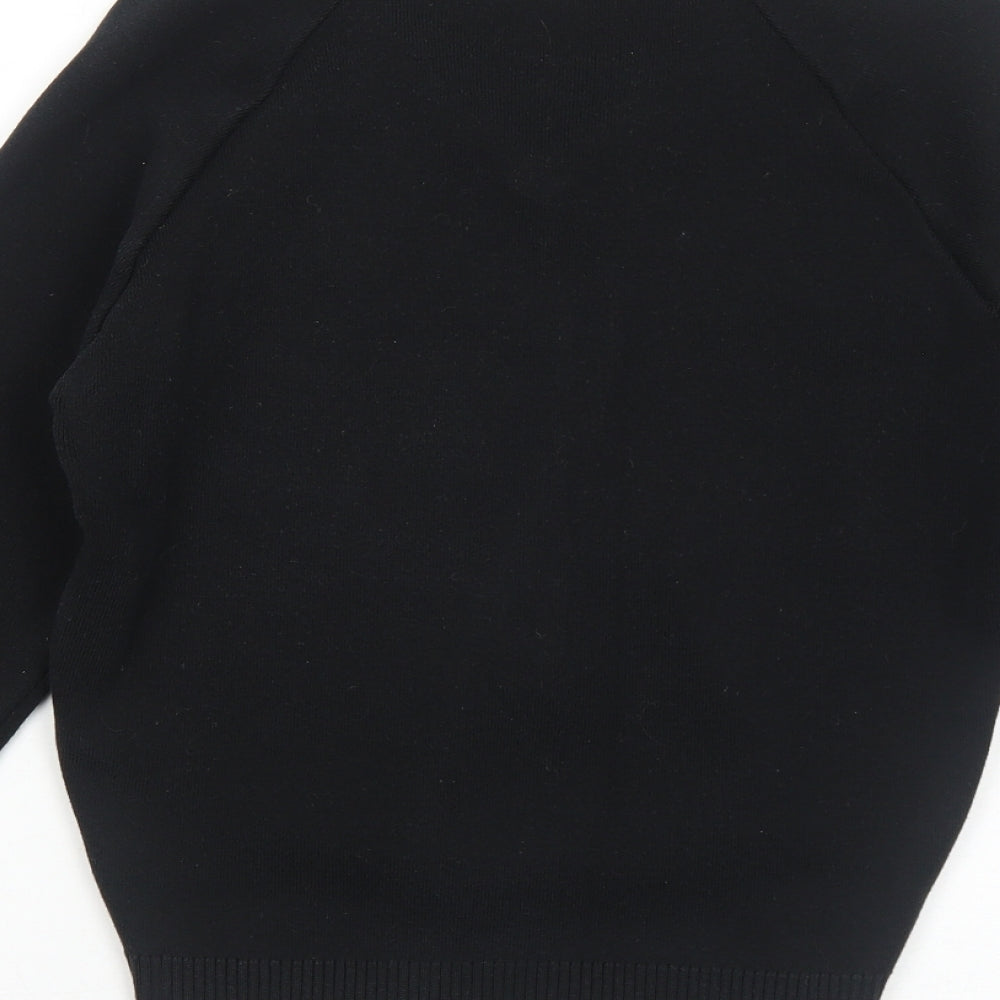 Bonner Womens Black V-Neck Acrylic Pullover Jumper Size 6