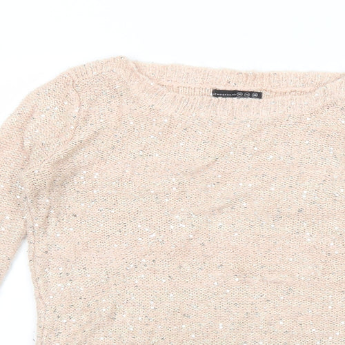 Atmosphere Womens Pink Boat Neck Acrylic Pullover Jumper Size 10