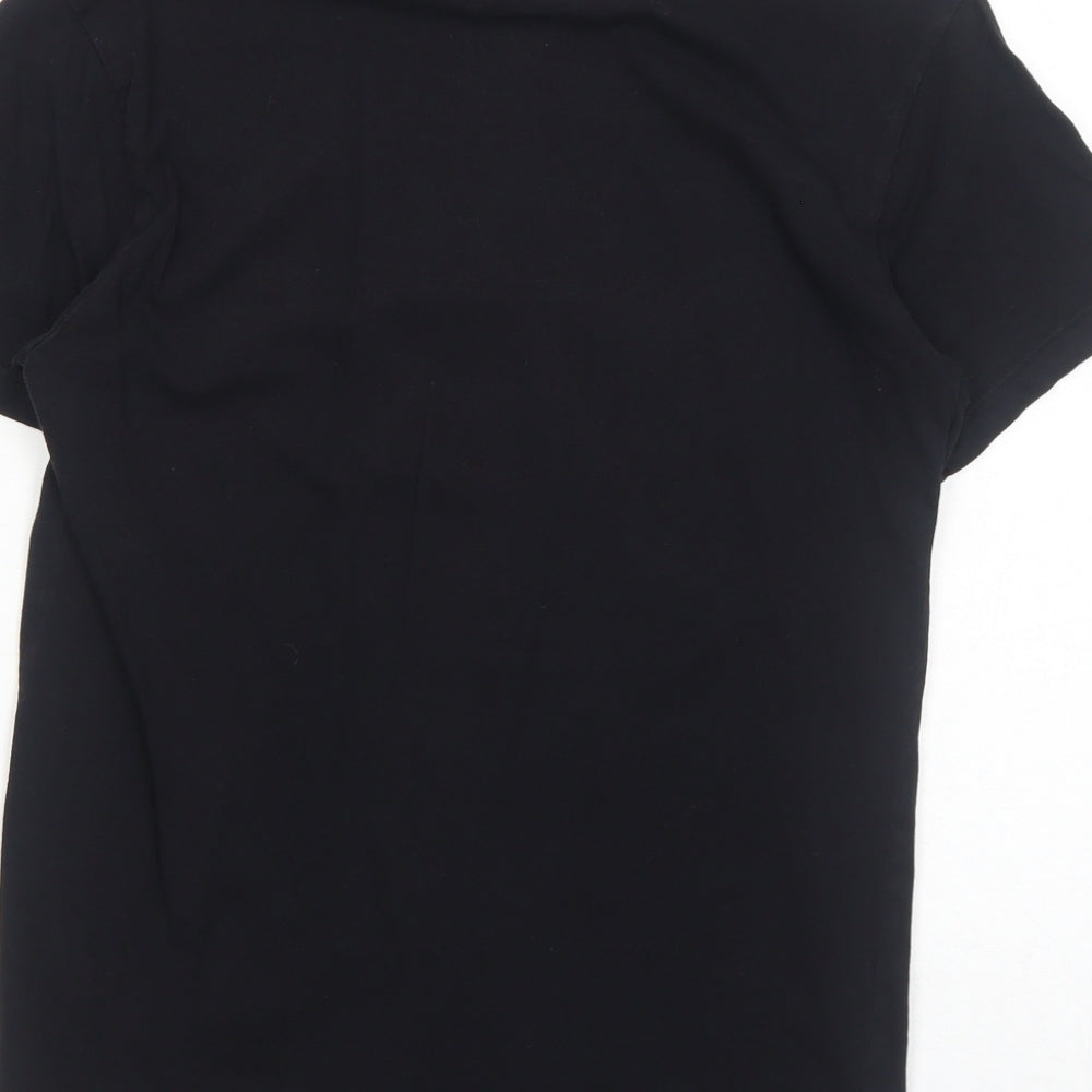 Game Of Thrones Mens Black Viscose T-Shirt Size XS Round Neck - Winter Is Coming