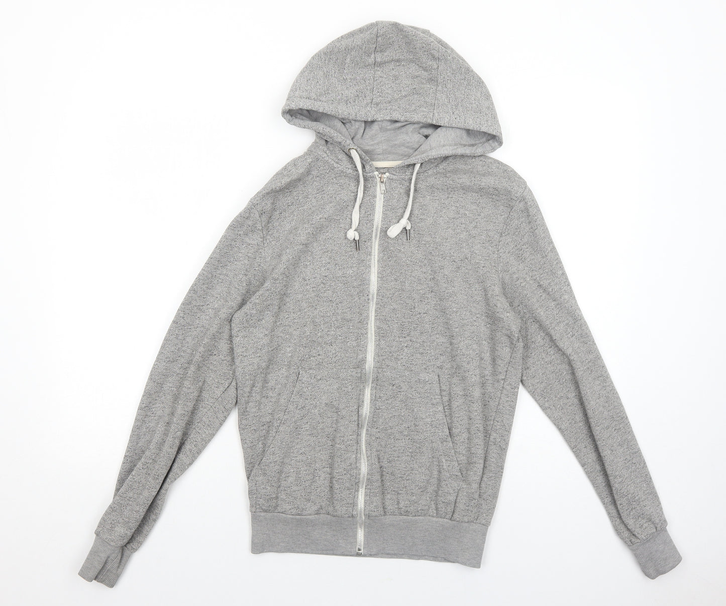 Cedar Wood State Mens Grey Cotton Full Zip Hoodie Size XS