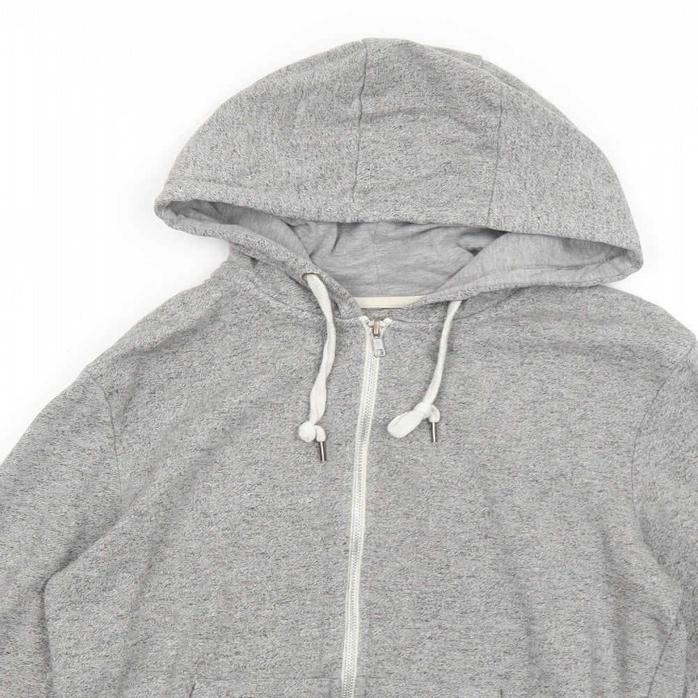 Cedar Wood State Mens Grey Cotton Full Zip Hoodie Size XS