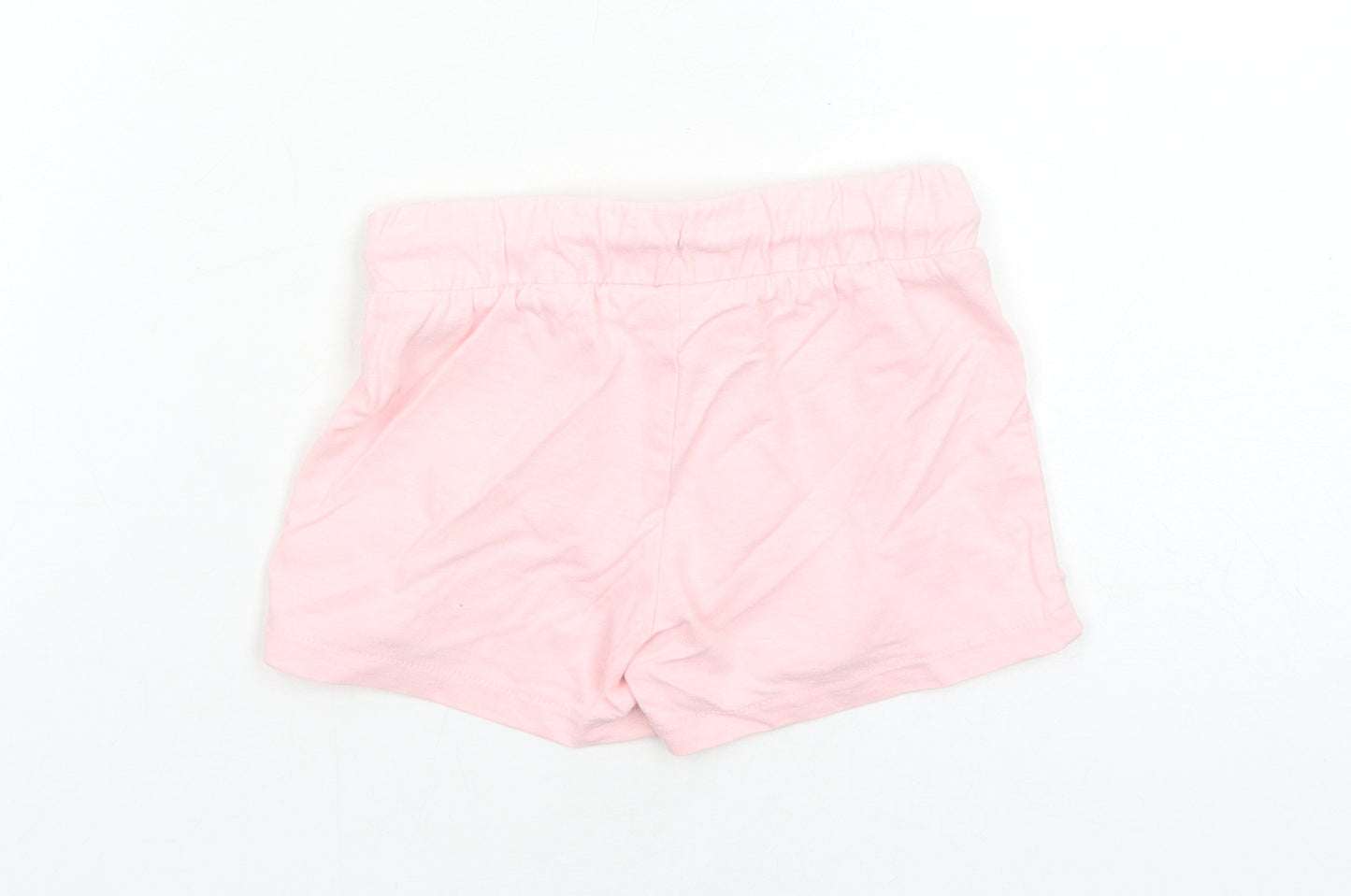 F&F Girls Pink Cotton Sweat Shorts Size 2-3 Years Regular Drawstring