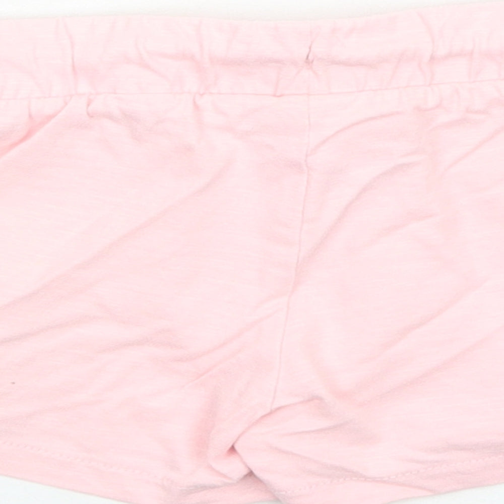 F&F Girls Pink Cotton Sweat Shorts Size 2-3 Years Regular Drawstring