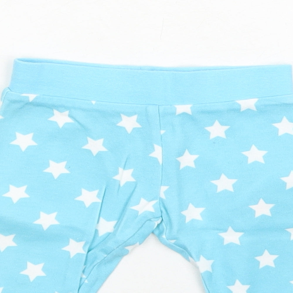 Matalan Boys Blue Cotton Jogger Jeans Size 3-6 Months Pullover - Star Pattern