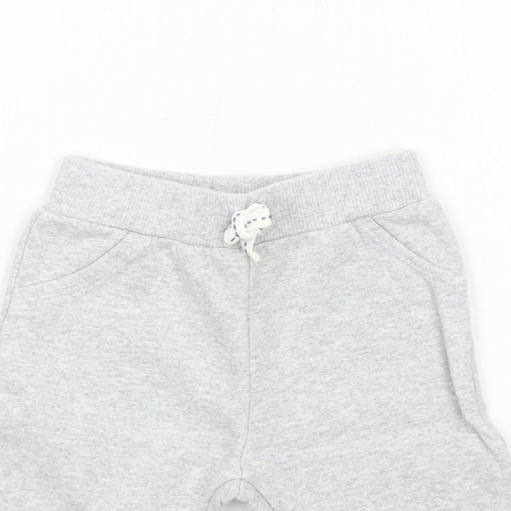 Matalan Baby Grey Cotton Jogger Trousers Size 3-6 Months Drawstring