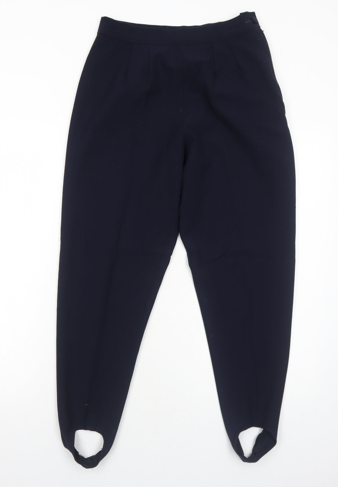 Preworn Womens Blue Viscose Trousers Size 10 Regular Zip - Stirrup