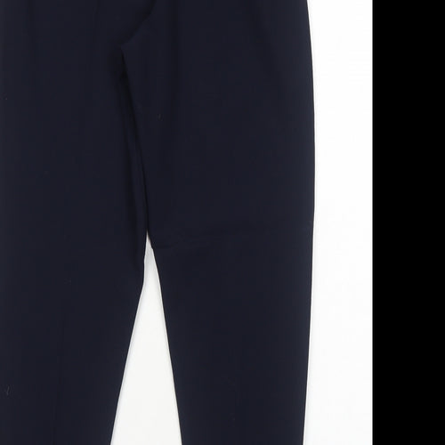 Preworn Womens Blue Viscose Trousers Size 10 Regular Zip - Stirrup