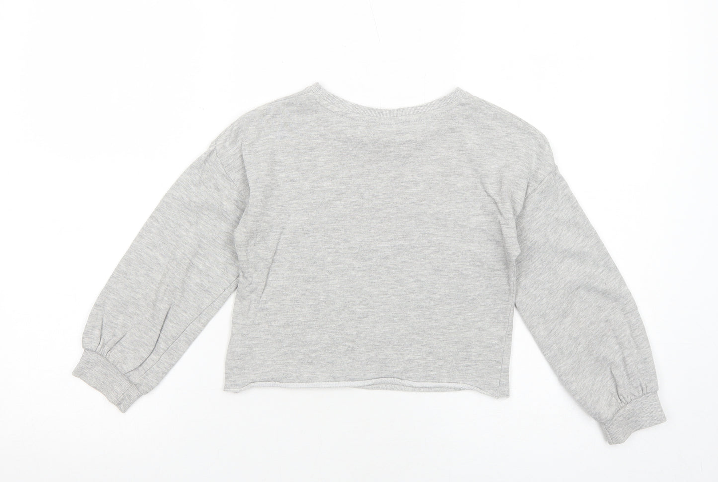 Matalan Girls Grey Cotton Pullover Sweatshirt Size 7 Years Pullover - Bonjour