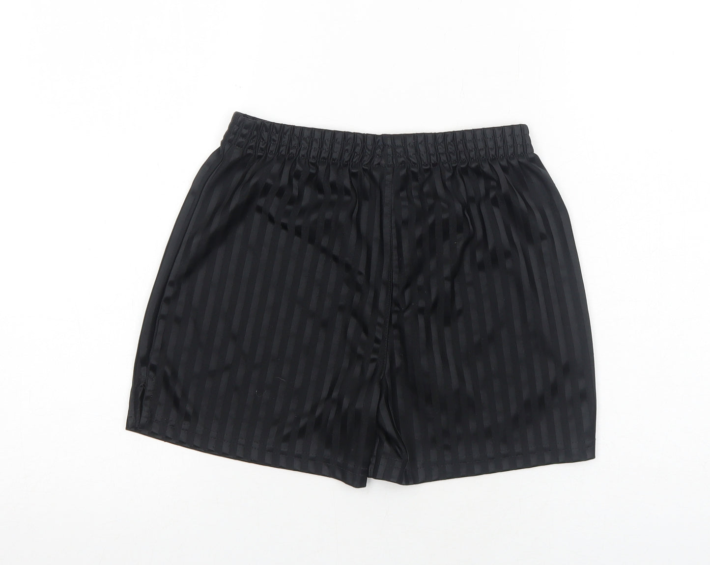 George Boys Black Striped Polyester Sweat Shorts Size 9-10 Years Regular
