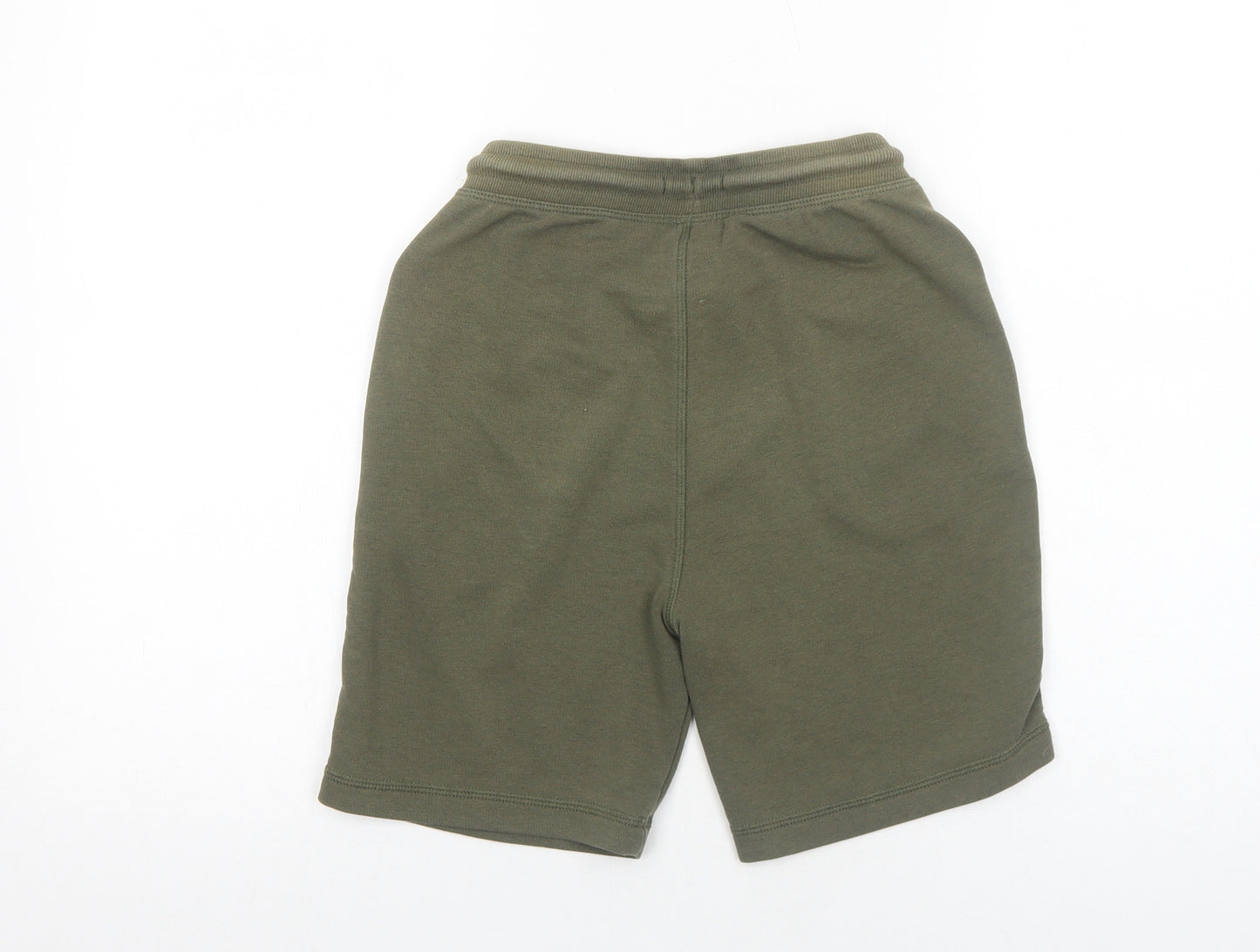 NEXT Boys Green Cotton Sweat Shorts Size 11 Years Regular Drawstring