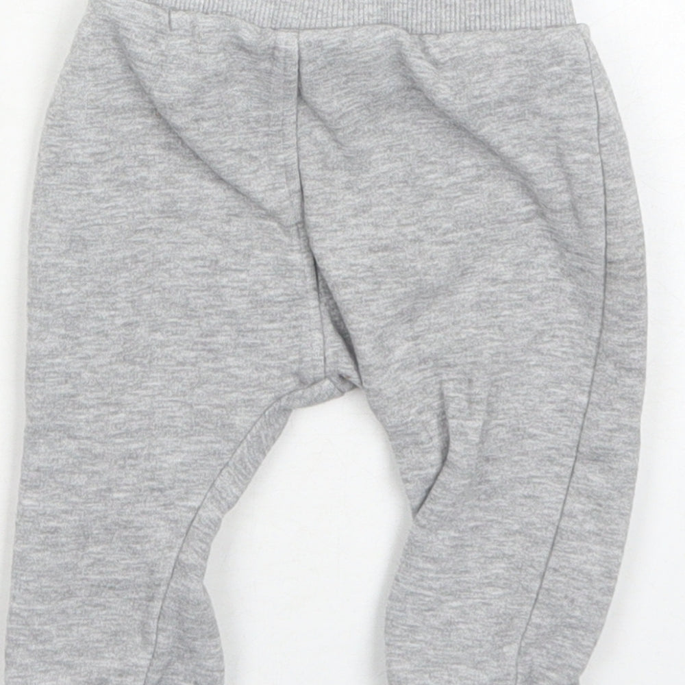 Nutmeg Boys Grey Cotton Jogger Trousers Size 3-6 Months Pullover
