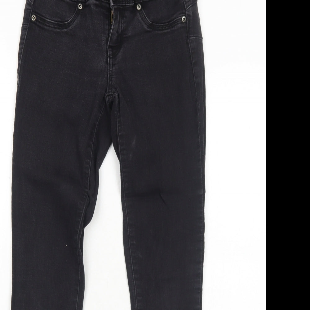 Evermore Womens Black Cotton Skinny Jeans Size 6 Regular Zip