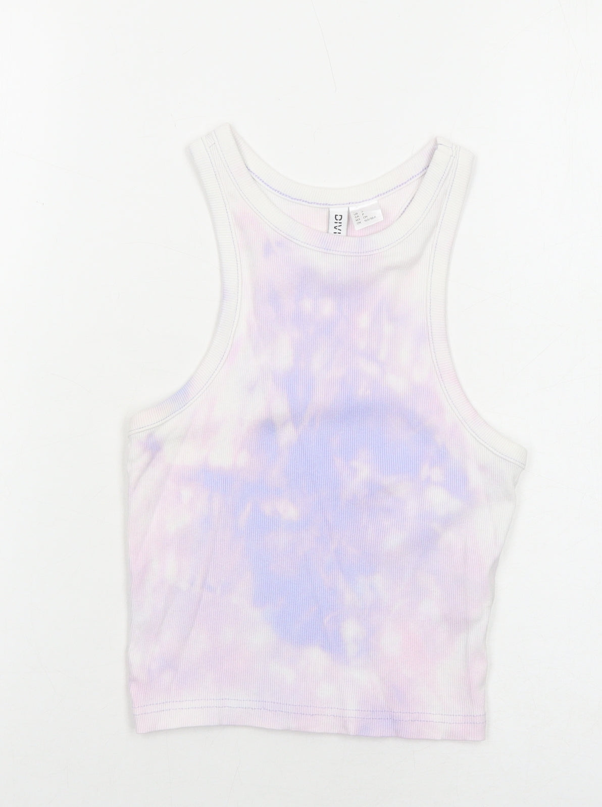 H&M Womens Purple Cotton Basic Tank Size S Round Neck