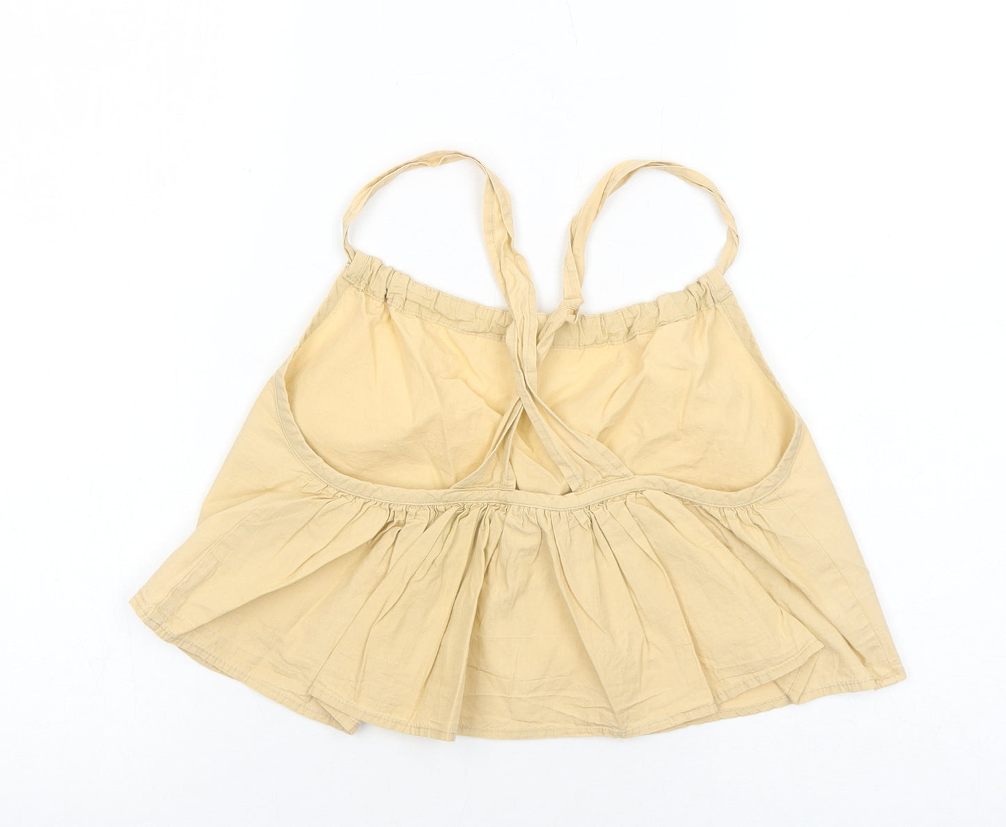 PRETTYLITTLETHING Womens Beige Cotton Basic Tank Size 10 Round Neck