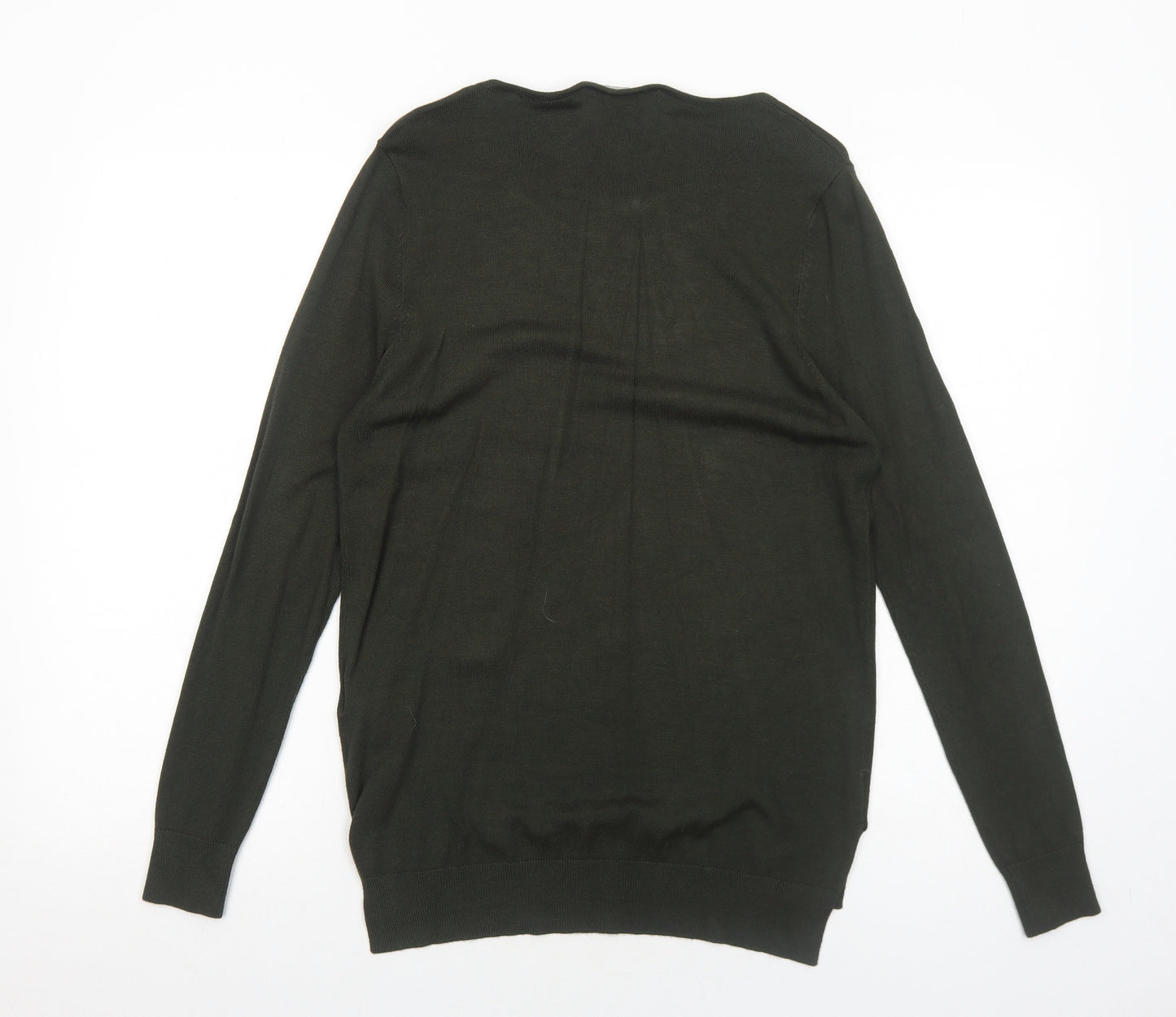 Peacocks Womens Green Round Neck Acrylic Pullover Jumper Size 10