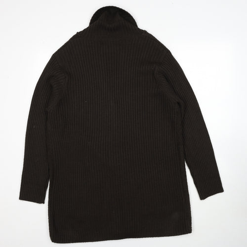 Roman Womens Brown Collared Polyester Cardigan Jumper Size L