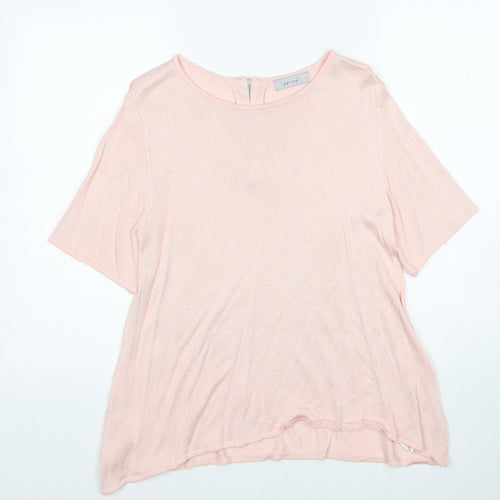 Per Una Womens Pink Boat Neck Viscose Pullover Jumper Size 12