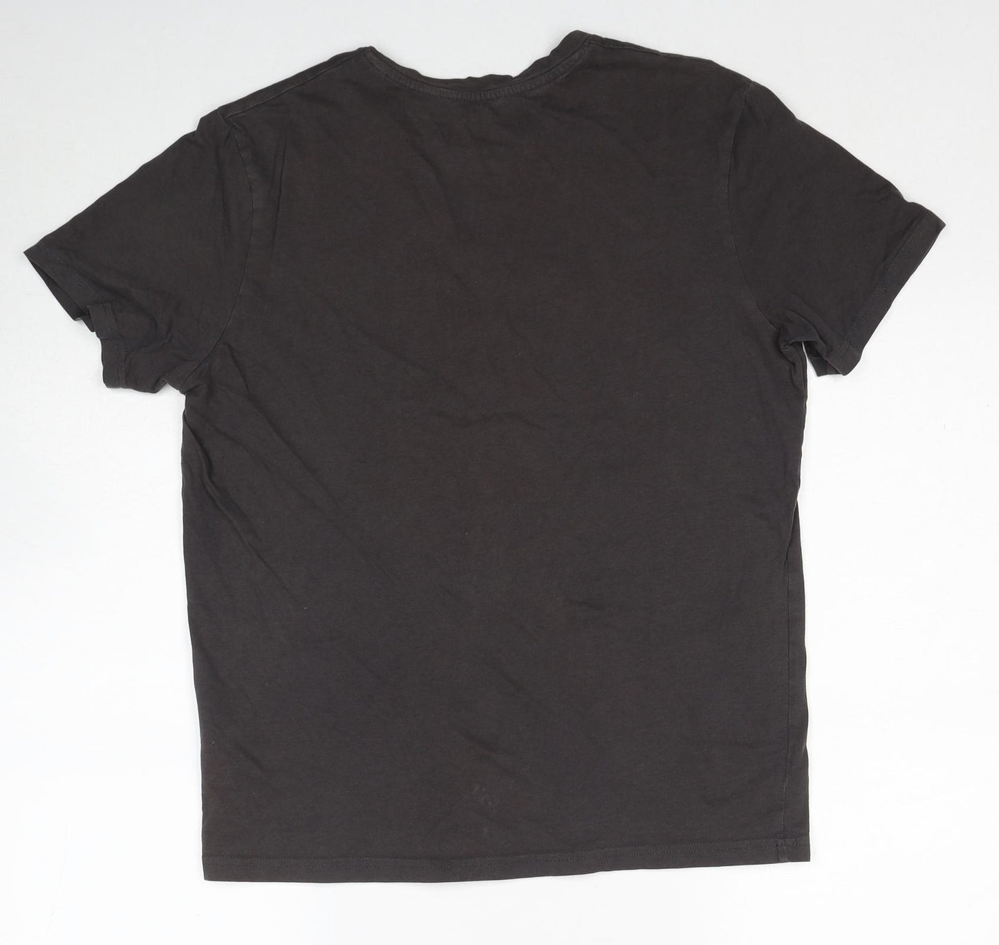 JACK & JONES Mens Brown Cotton T-Shirt Size M Round Neck