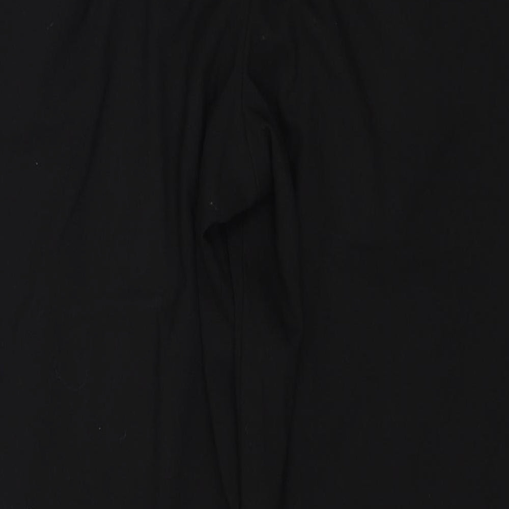 George Womens Black Polyester Trousers Size 12 Regular Zip