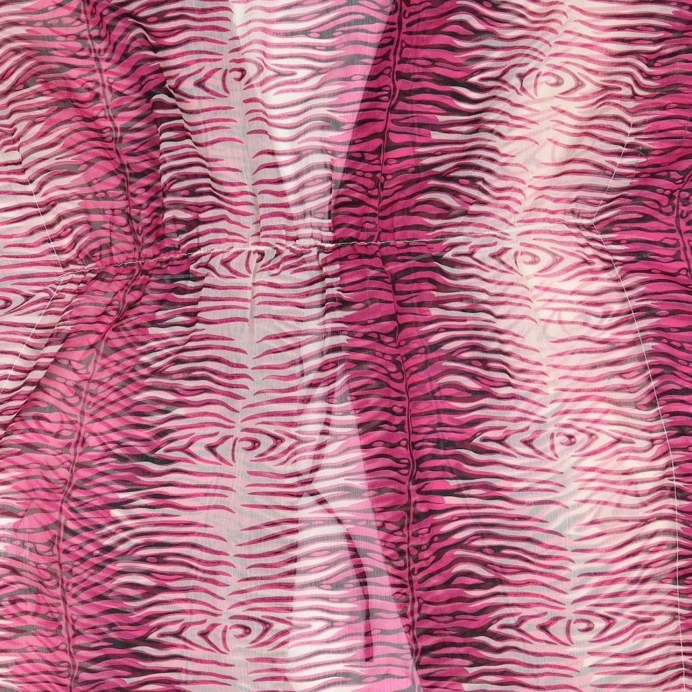 Peacocks Womens Ivory Animal Print Polyester Kimono Blouse Size M V-Neck - Tiger Pattern Beach Cover
