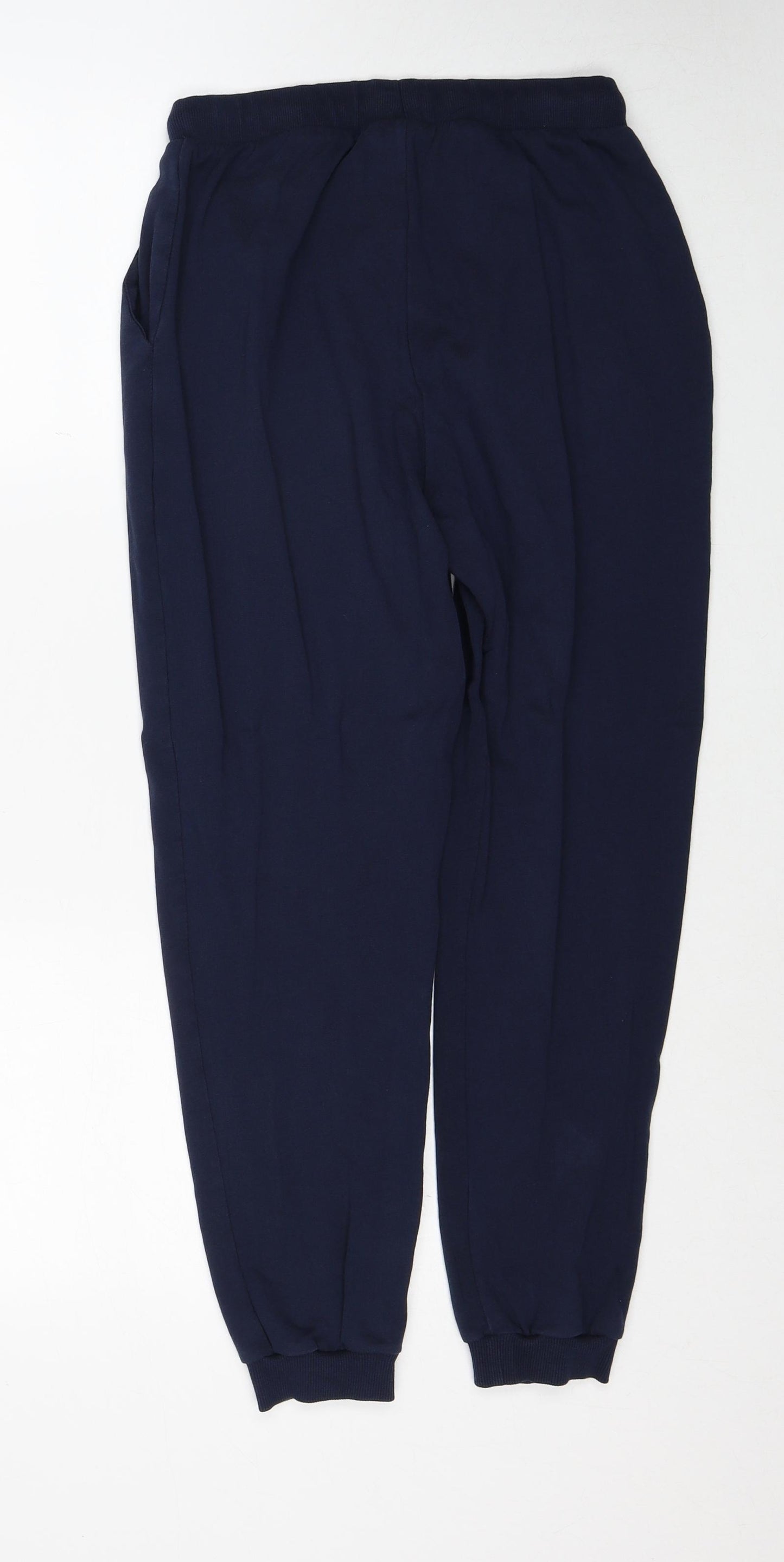 George Womens Blue Cotton Jogger Trousers Size 10 Regular Drawstring