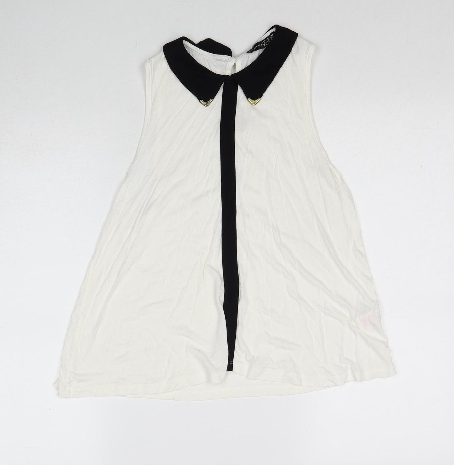 Atmosphere Womens White Viscose Basic Blouse Size 8 Collared