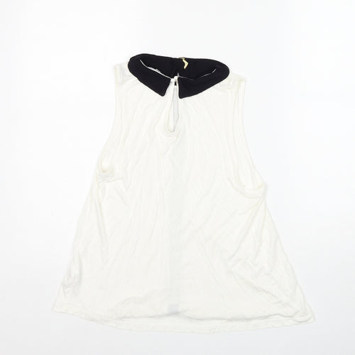 Atmosphere Womens White Viscose Basic Blouse Size 8 Collared