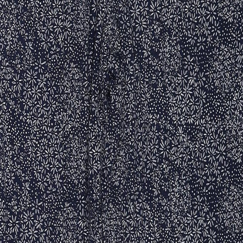 Anna Rose Womens Blue Floral Viscose Trousers Size 10 Regular