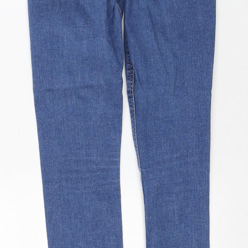 Topshop Womens Blue Cotton Skinny Jeans Size 26 in L32 in Regular Zip
